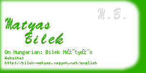 matyas bilek business card